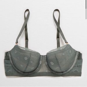 Aerie Real Power Balconette Bra Royal Palm 36DD